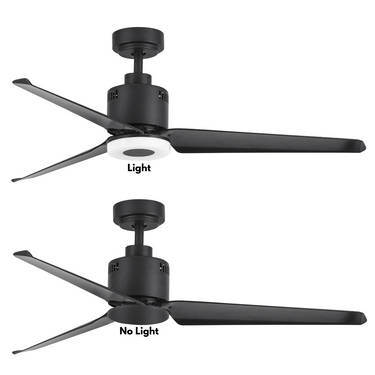 Reversible DC Ceiling Fan with Remote Control - Matte Black